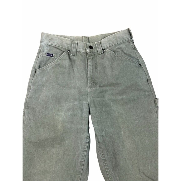 Vintage Lee High Rise Women Pants Size 8 P Green USA Made Cotton 28x29 Twill Fab - Picture 3 of 16